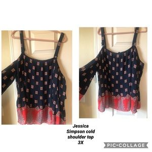 COLD SHOULDER JESSICA SIMPSON TOP! 3X